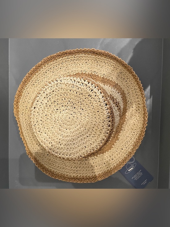 Universal Thread Accessories - Universal Thread Straw Striped Bucket Hat Size L/XL NWT